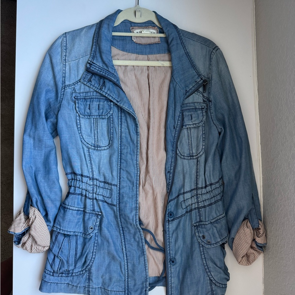 Anthropologie Light Blue Jean Jacket